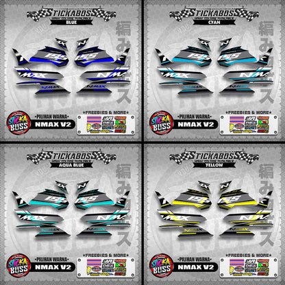 NMAX V2 MALAYSIAN STICKER DECALS ( PILIHAN WARNA )【WITH FREEBIES】