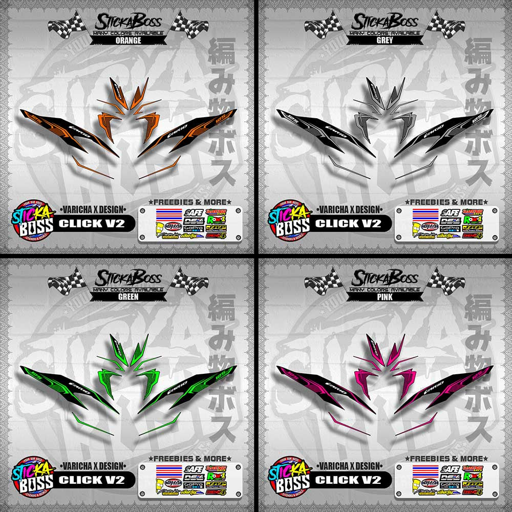 CLICK V2 DECALS ( VARICHA X DESIGN )【WITH FREEBIES】