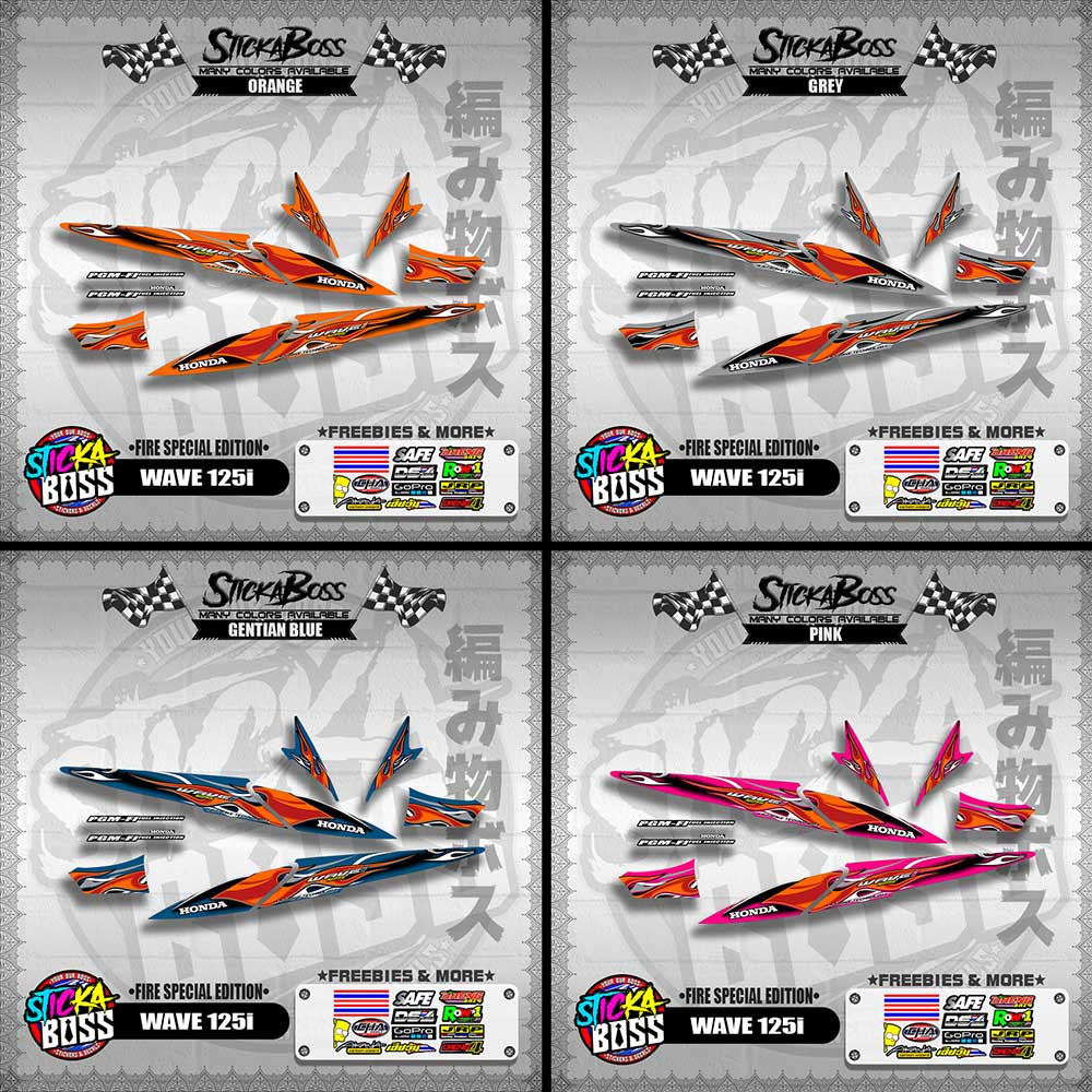 WAVE 125i DECALS ( FIRE SPECIAL EDITION )【WITH FREEBIES】
