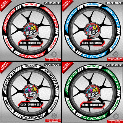 CLICK 150 MAGS STICKER SET  ( 2 MAGS ) - CUSTOM 003 | VINYL WATERPROOF CUT-OUT DECALS