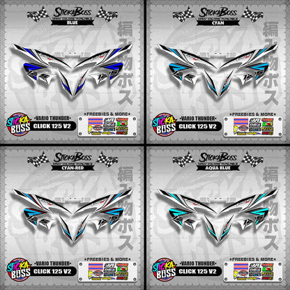 CLICK 125 V2 DECALS ( VARIO THUNDER )【WITH FREEBIES】