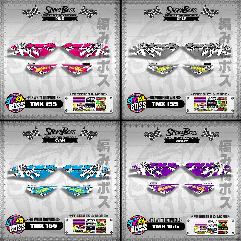 TMX 155 DECALS ( FOR WHITE HOTWHEELS )【WITH FREEBIES】