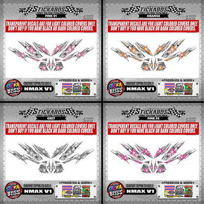 NMAX V1 STICKER DECALS ( TRANSPARENT STRIPPIING STAR SERIES 02 )【WITH FREEBIES】