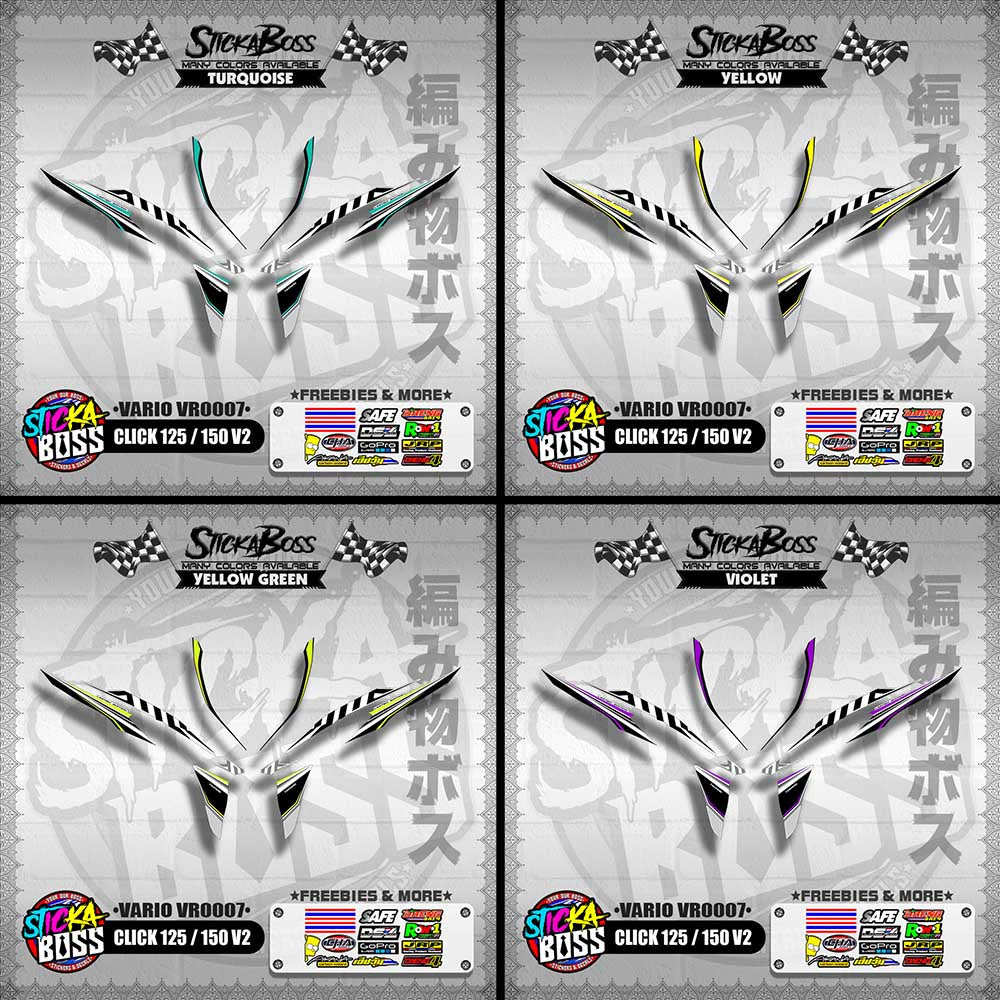 CLICK 125 / 150 V2 DECALS ( VARIO VR0007 )【WITH FREEBIES】
