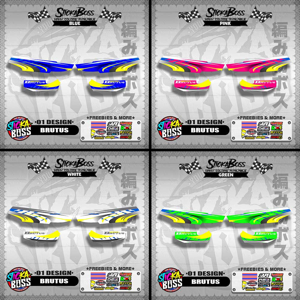KAWASAKI BRUTUS STOCK DECALS ( 01 DESIGN )【WITH FREEBIES】