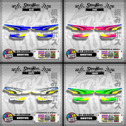 KAWASAKI BRUTUS STOCK DECALS ( 01 DESIGN )【WITH FREEBIES】