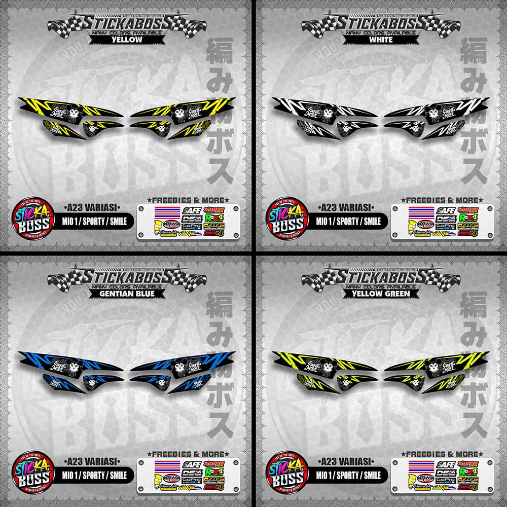MIO 1 / SPORTY / SMILE INDO STICKER DECALS (A23 VARIASI)【WITH FREEBIES】