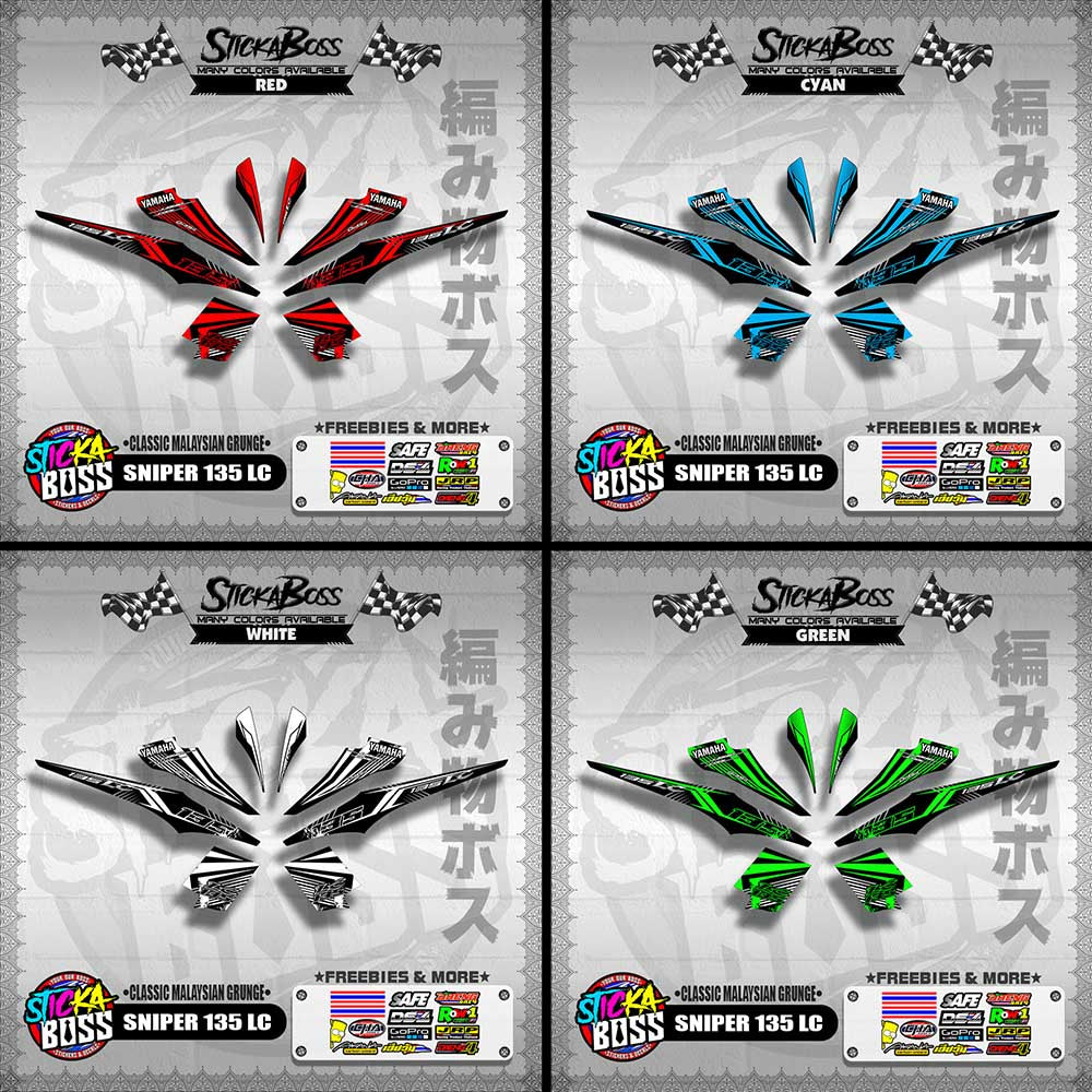 SNIPER 135 LC DECALS ( CLASSIC MALAYSIAN GRUNGE )【WITH FREEBIES】