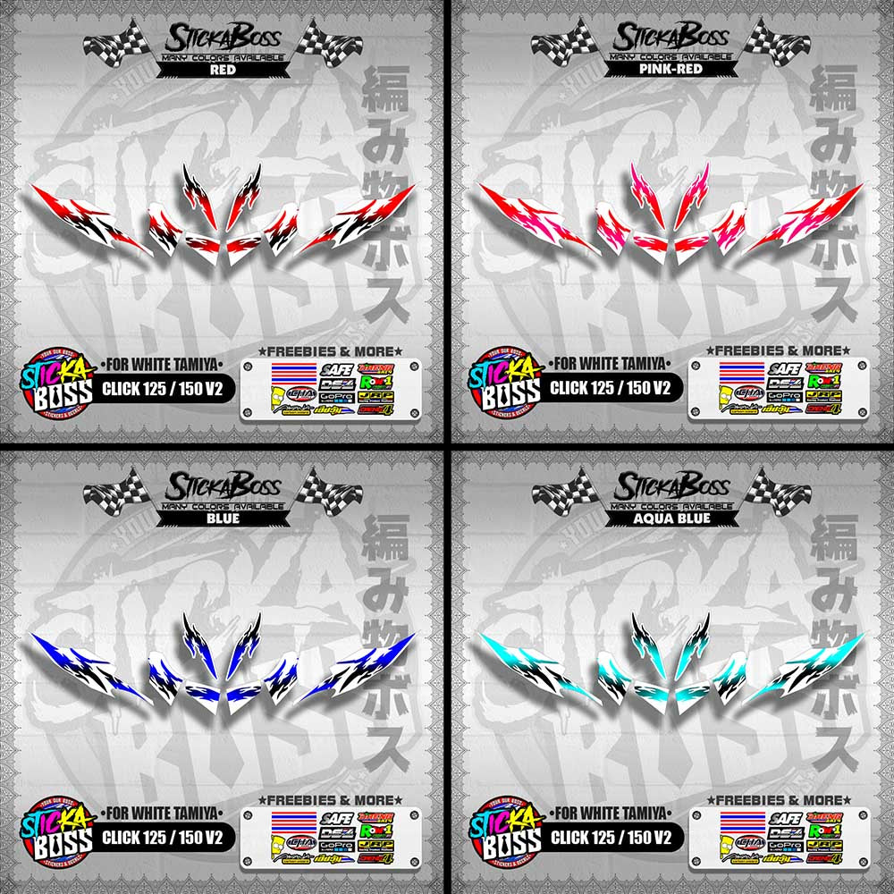 CLICK 125 / 150 V2 DECALS ( FOR WHITE TAMIYA )【WITH FREEBIES】
