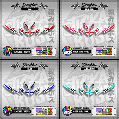 CLICK 125 / 150 V2 DECALS ( FOR WHITE TAMIYA )【WITH FREEBIES】