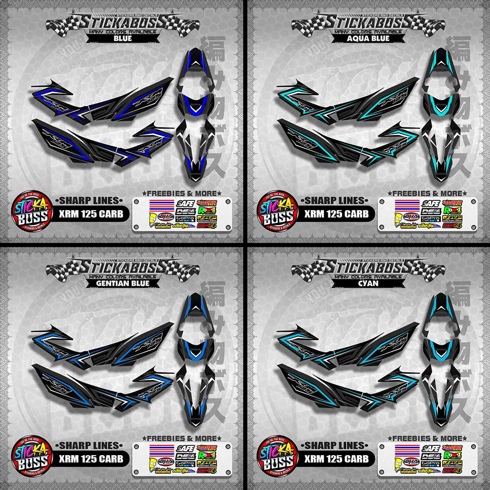 XRM 125 CARB STICKER FULL DECALS ( SHARP LINES )【WITH FREEBIES】