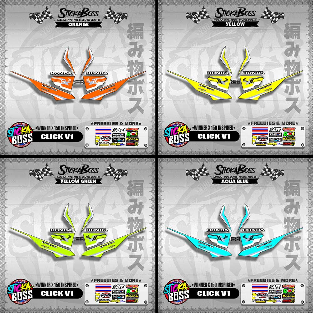 CLICK V1 DECALS ( WINNER X 150 INSPIRED )【WITH FREEBIES】