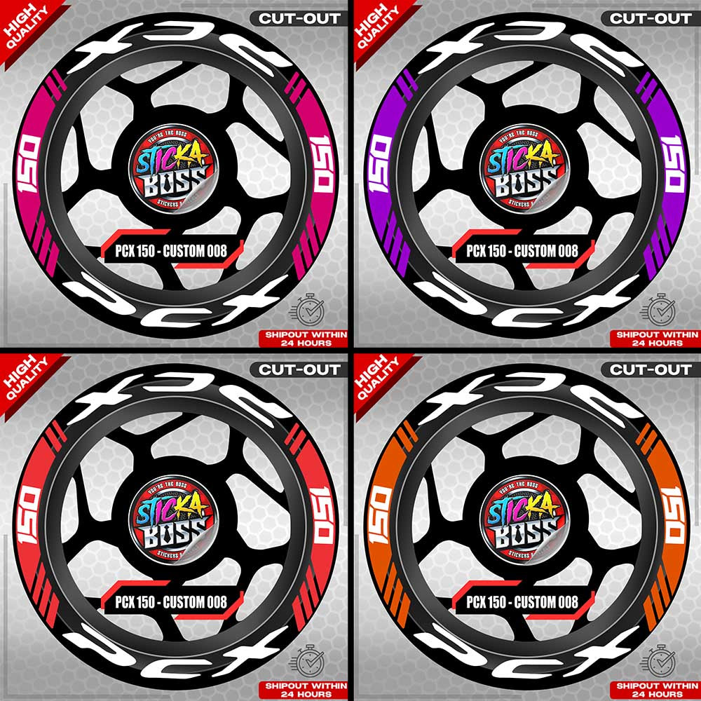 PCX 150 MAG STICKER SET ( 2 MAGS ) - CUSTOM 008 | VINYL WATERPROOF CUT-OUT DECALS