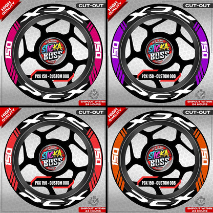 PCX 150 MAG STICKER SET ( 2 MAGS ) - CUSTOM 008 | VINYL WATERPROOF CUT-OUT DECALS