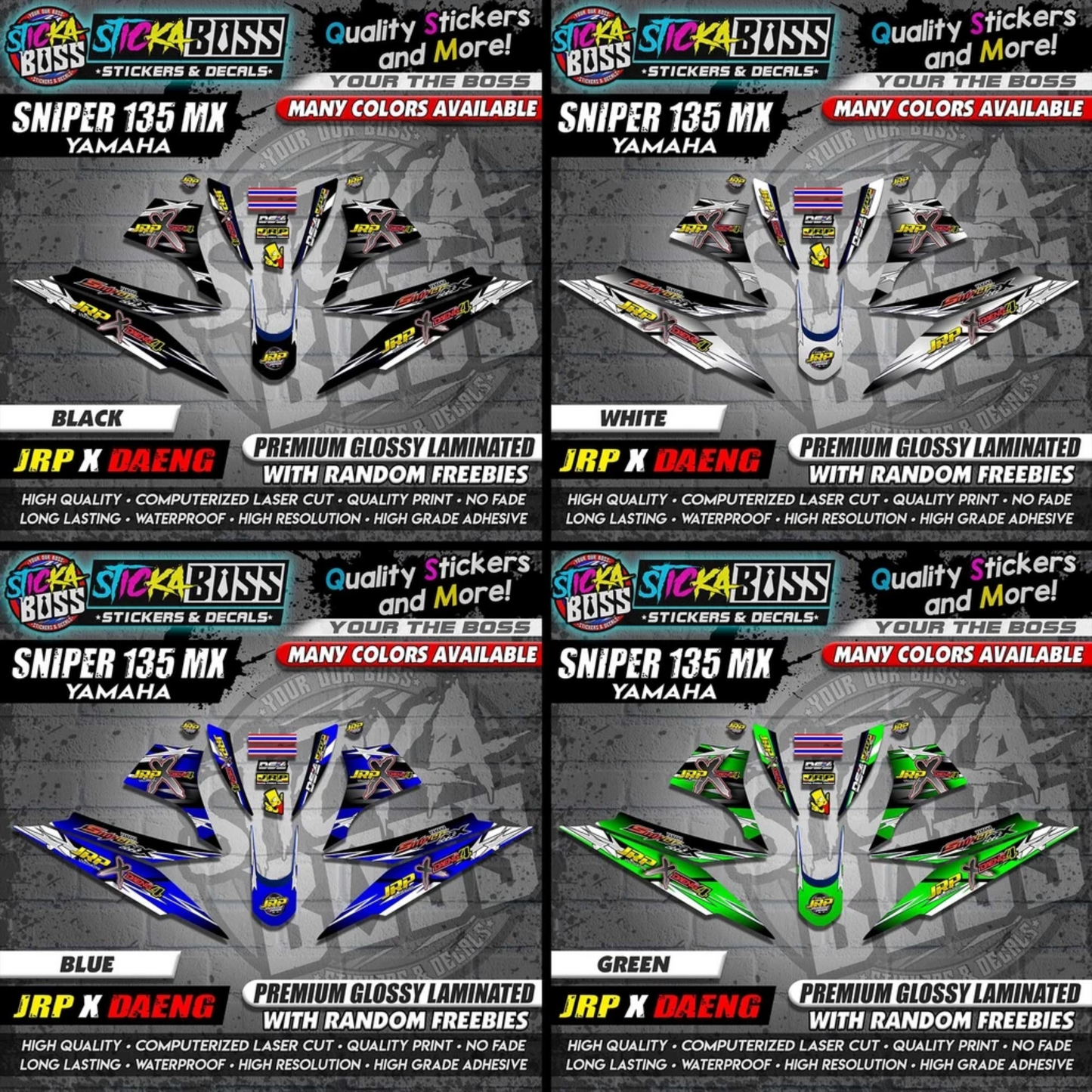 Sniper 135 MX Thailand Decals ( JRP x DAENG )【WITH FREEBIES】