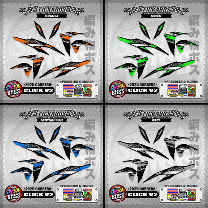CLICK V2 STICKER DECALS ( 2025 CARRERA )【WITH FREEBIES】