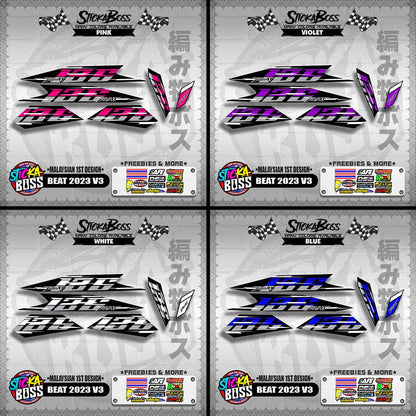 BEAT 2023 V3 DECALS ( MALAYSIAN 1ST DESIGN )【WITH FREEBIES】