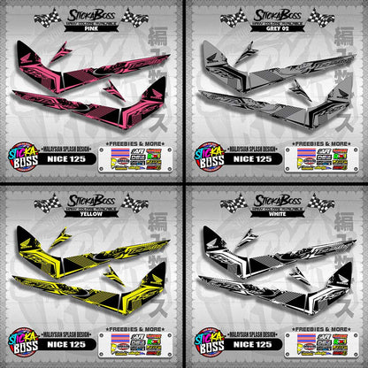 NICE 125 DECALS ( MALAYSIAN SPLASH DESIGN ) [ PREMIUM GLOSSY LAMINATED ]【WITH FREEBIES】