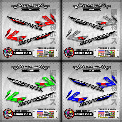 RAIDER 150 FI DECALS ( TYPE R CONAN KYT ) 【WITH FREEBIES】