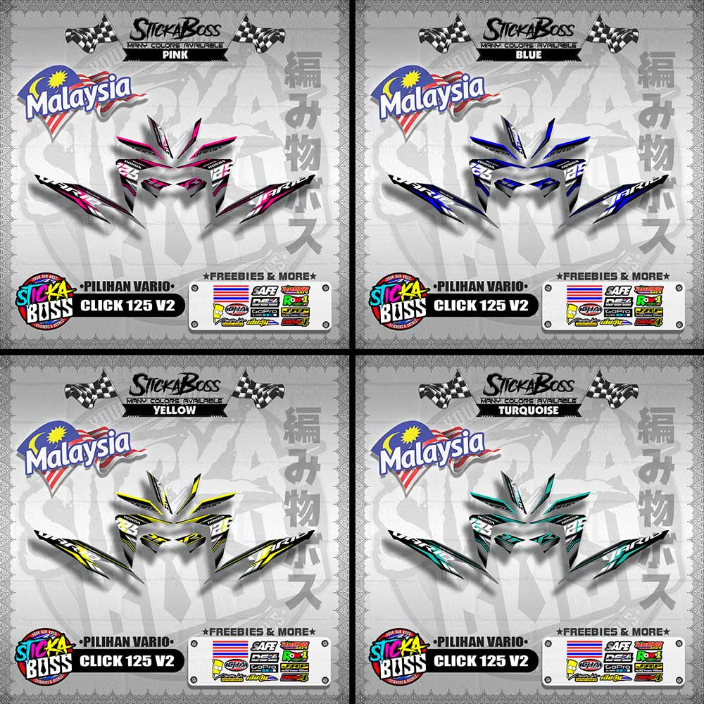CLICK 125 V2 MALAYSIAN DECALS ( PILIHAN VARIO )