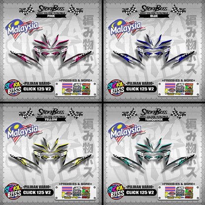 CLICK 125 V2 MALAYSIAN DECALS ( PILIHAN VARIO )