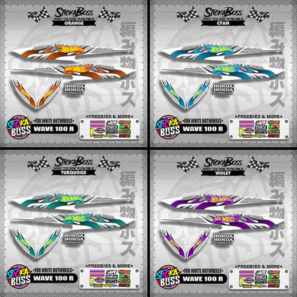 WAVE 100 R 2018 DECALS ( FOR WHITE HOTWHEELS )【WITH FREEBIES】