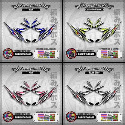 RAIDER 150 CARB STICKER DECALS ( BELANG STRIPED R150 )【WITH FREEBIES】