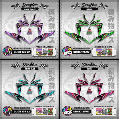 CLICK 125 V2 DECALS ( PETRONAS BARRACUDA EDITION )【WITH FREEBIES】