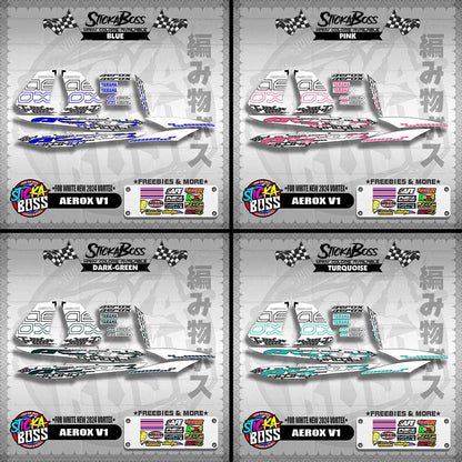 AEROX 155 V1 DECALS ( FOR WHITE NEW 2024 VORTEX )【WITH FREEBIES】
