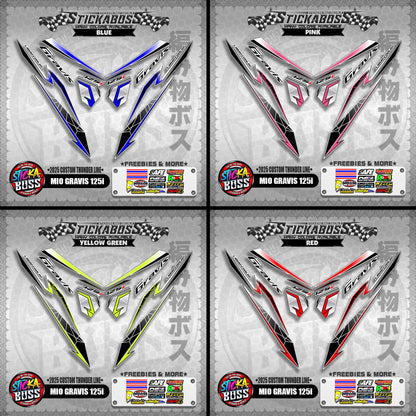MIO GRAVIS 125i STICKER DECALS ( 2025 CUSTOM THUNDER LINE )【WITH FREEBIES】