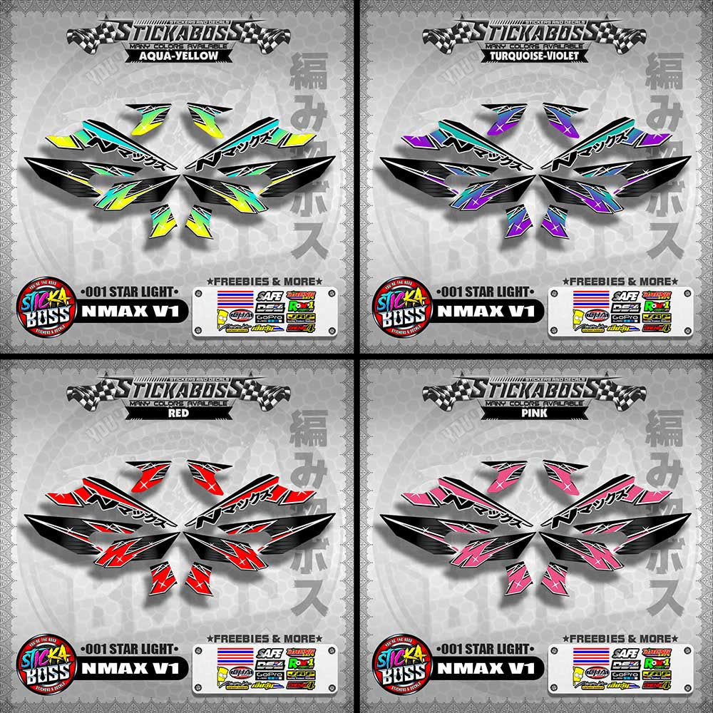 NMAX V1 STICKER DECALS ( 001 STAR LIGHT )【WITH FREEBIES】