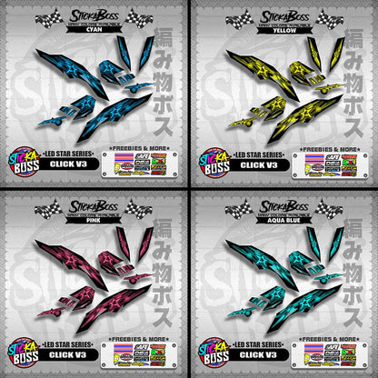 CLICK V3 DECALS ( LED STAR SERIES )【WITH FREEBIES】