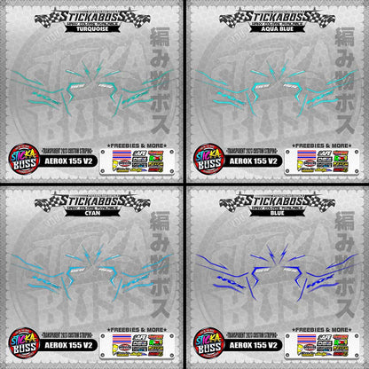 【PREMIUM UV PRINT】TRANSPARENT AEROX 155 V2 STICKER DECALS ( 2023 CUSTOM STRIPING )【WITH FREEBIES】