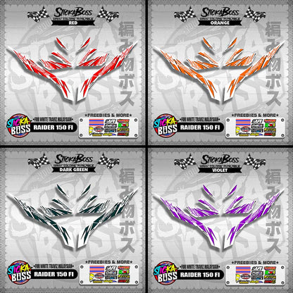 RAIDER 150 FI DECALS ( FOR WHITE TRAVIZ MALAYSIAN )【WITH FREEBIES】