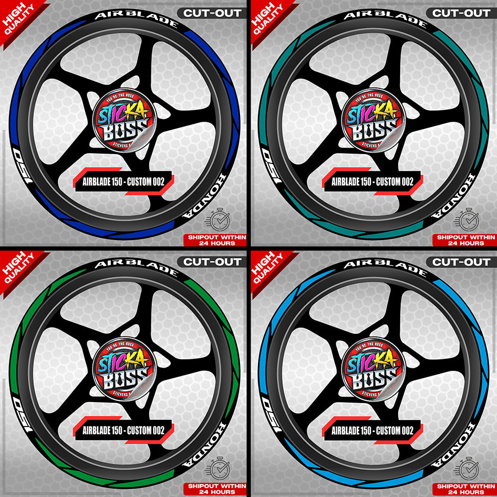 AIRBLADE 150 MAG STICKER SET ( 2 MAGS ) - CUSTOM 002 | VINYL WATERPROOF CUT-OUT DECALS