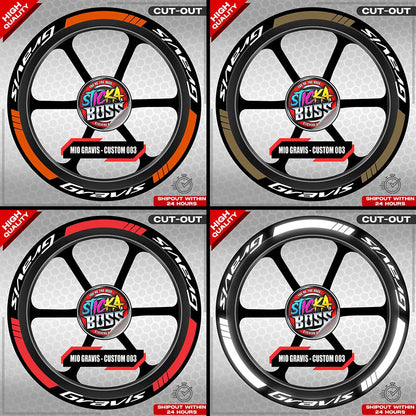 MIO GRAVIS MAG STICKER SET ( 2 MAGS ) - CUSTOM 003 | VINYL WATERPROOF CUT-OUT DECALS