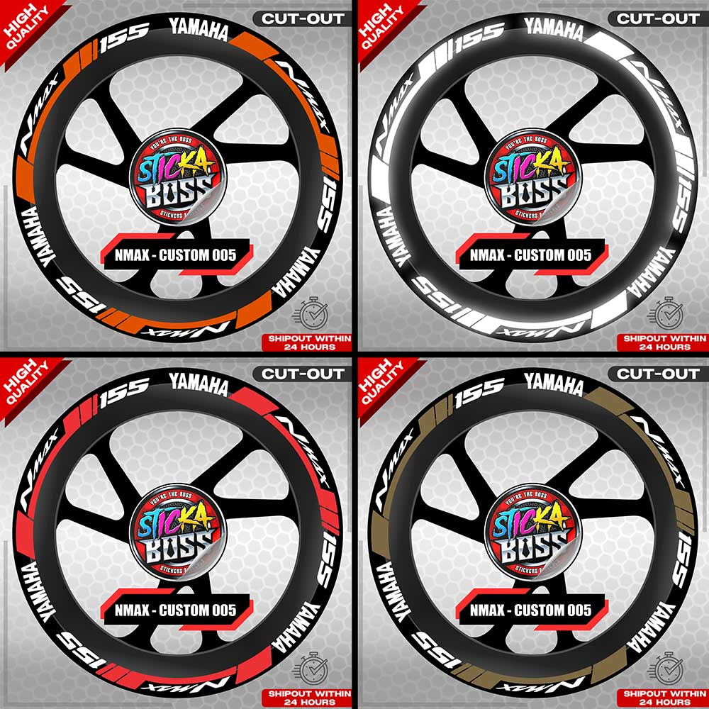 NMAX 155 MAG STICKER SET ( 2 MAGS ) - CUSTOM 005 | VINYL WATERPROOF CUT-OUT DECALS