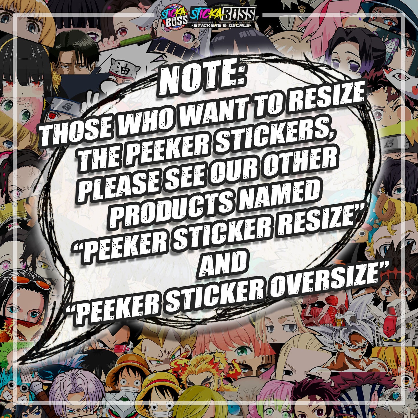 GUNDAM | ANIME PEEKER STICKER【VINYL PRINTED】( LAMINATED / WATERPROOF )