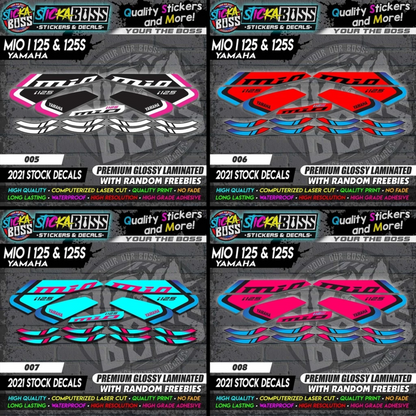 Mio i 125 & 125s (2021 Stock Decals)【PREMIUM GLOSSY LAMINATED】