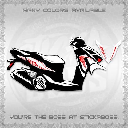 CLICK 125 V4 FOR WHITE DECALS (2026 VEERIZA STYLISH DESIGN) STICKER DECALS By STICKABOSS