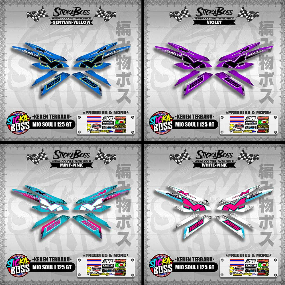 MIO SOUL I 125 GT DECALS ( KEREN TERBARU )【WITH FREEBIES】