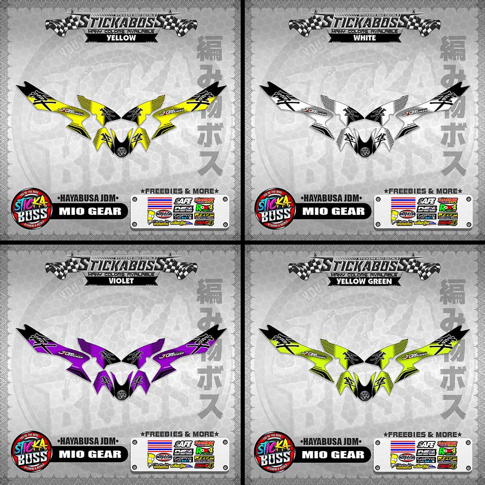 MIO GEAR STICKER DECALS ( HAYABUSA JDM )【WITH FREEBIES】