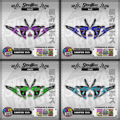 SNIPER 155 DECALS ( PETRONAS BARRACUDA EDITION )【WITH FREEBIES】