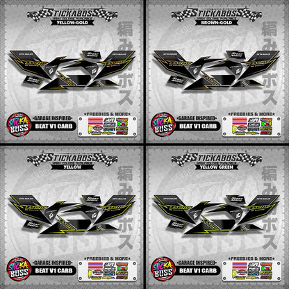 BEAT V1 CARB STICKER DECALS ( GARAGE INSPIRED )【WITH FREEBIES】