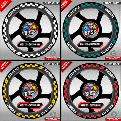 MIO I 125 MAGS STICKER SET  ( 2 MAGS ) - CUSTOM 001 | VINYL WATERPROOF CUT-OUT DECALS
