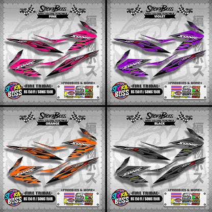 RS 150 FI / SONIC 150R DECALS ( FIRE TRIBAL )【WITH FREEBIES】