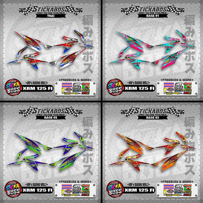 Honda XRM 125 Fi Decals - (JRP x DAENG VER.2)【PREMIUM GLOSSY LAMINATED】
