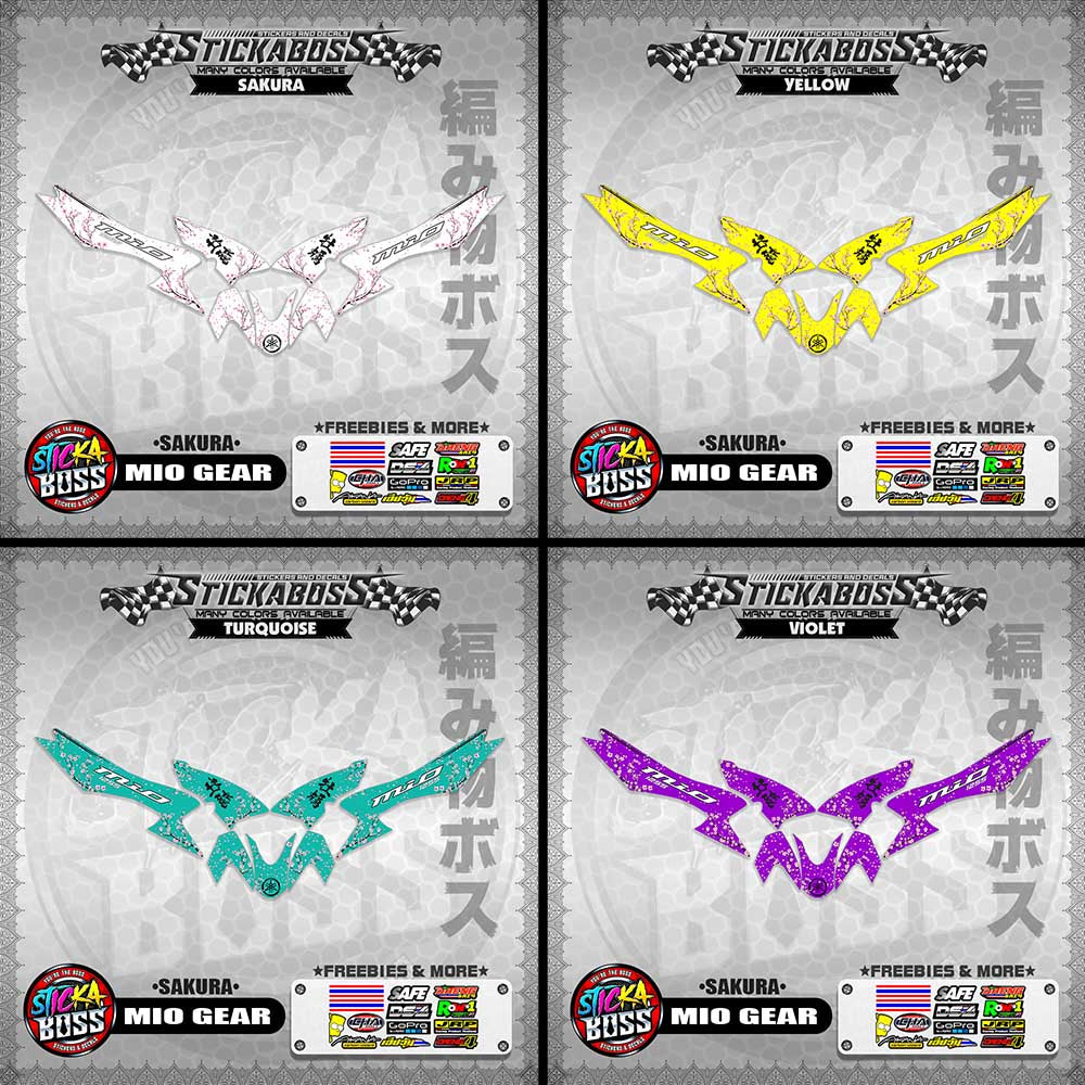 MIO GEAR STICKER DECALS ( SAKURA )【WITH FREEBIES】