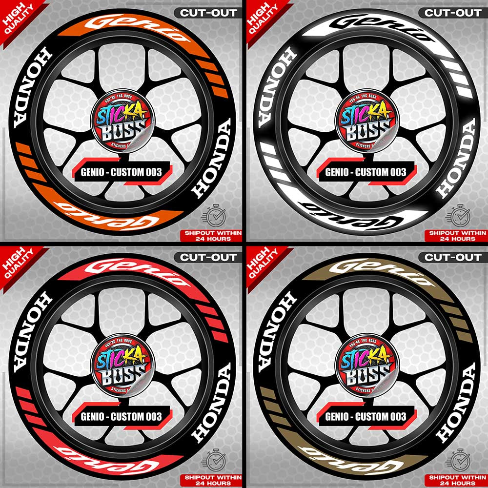 GENIO MAG STICKER SET ( 2 MAGS ) - CUSTOM 003 | VINYL WATERPROOF CUT-OUT DECALS