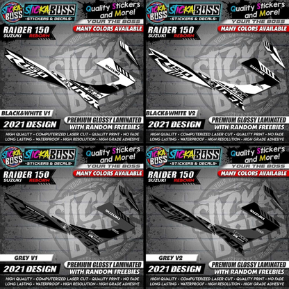 Suzuki Raider 150 Reborn Stock Decals ( 2021 Design )【WITH FREEBIES】